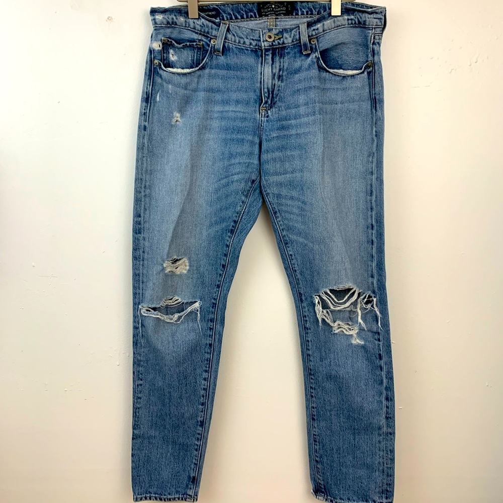 Lucky brand sienna slim boyfriend distressed jeans